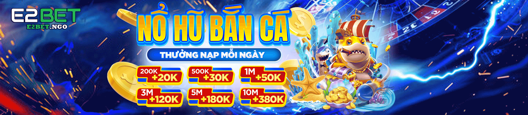 nổ hũ bắn cá thưởng nạp mỗi ngày e2bet